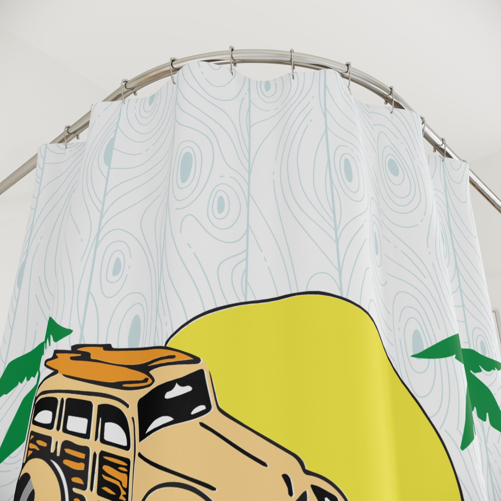 Woody's Waterfront Signature Shower Curtain